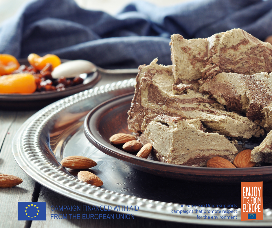 Halva with European Corinthian black raisins